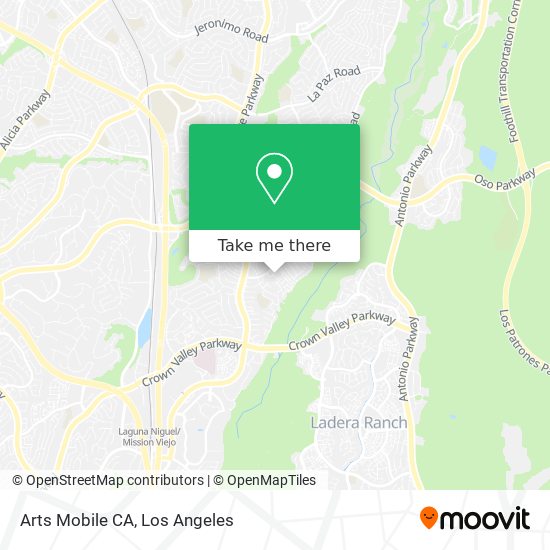 Arts Mobile CA map