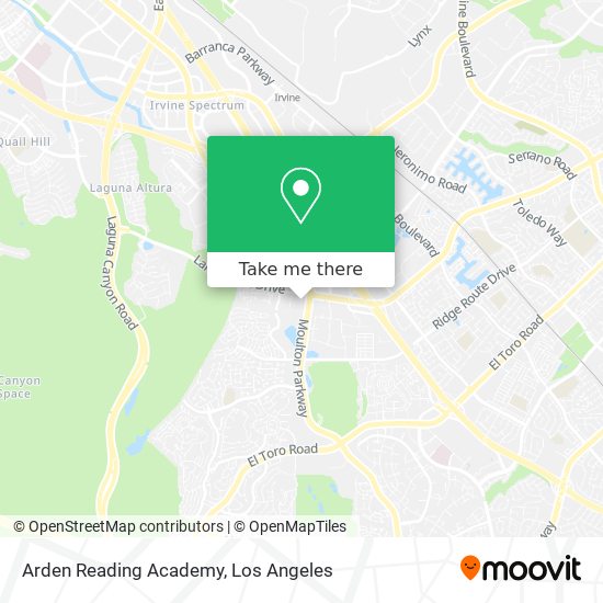 Arden Reading Academy map