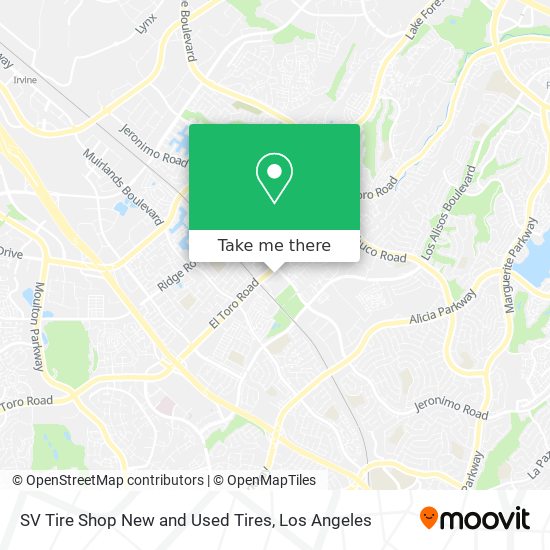 Mapa de SV Tire Shop New and Used Tires