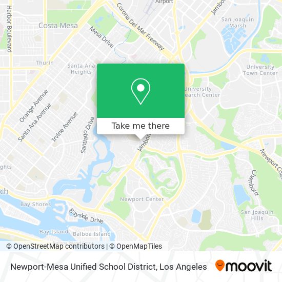 Mapa de Newport-Mesa Unified School District