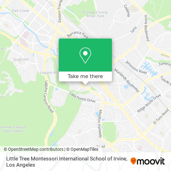 Mapa de Little Tree Montessori International School of Irvine