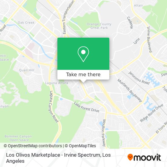 Los Olivos Marketplace - Irvine Spectrum map
