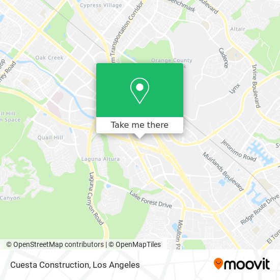 Cuesta Construction map