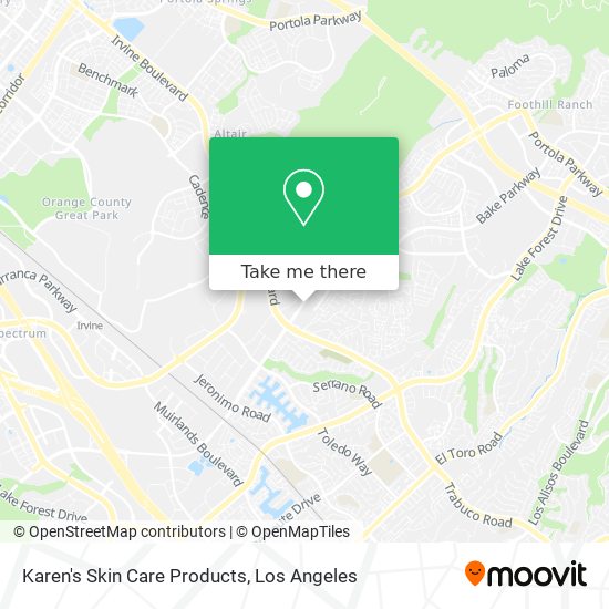 Karen's Skin Care Products map