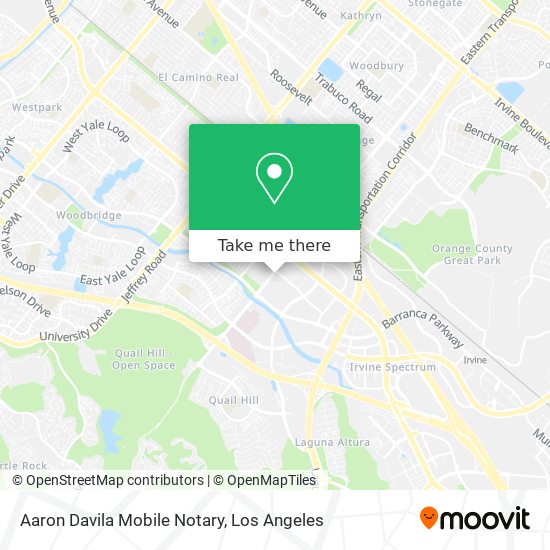 Mapa de Aaron Davila Mobile Notary