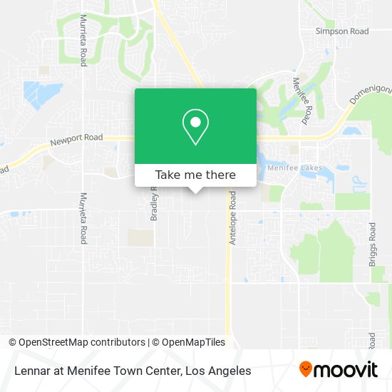 Lennar at Menifee Town Center map