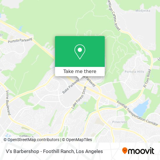 Mapa de V's Barbershop - Foothill Ranch
