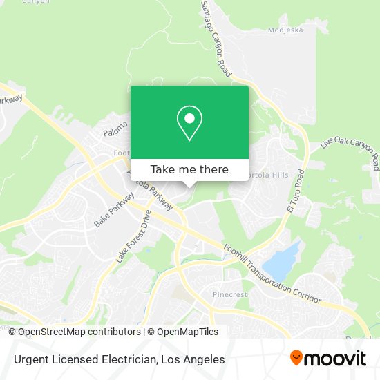 Mapa de Urgent Licensed Electrician