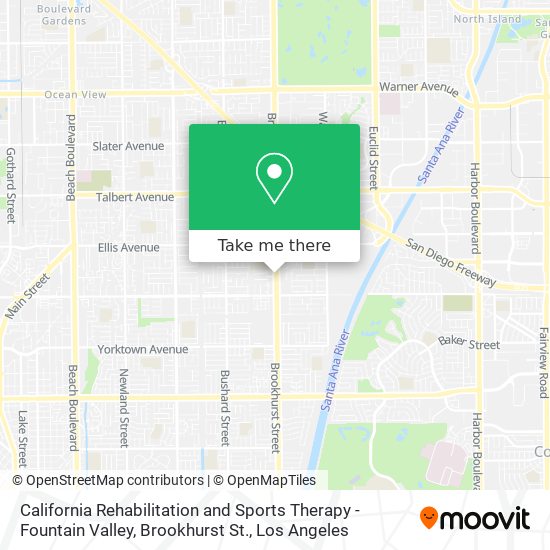 Mapa de California Rehabilitation and Sports Therapy - Fountain Valley, Brookhurst St.