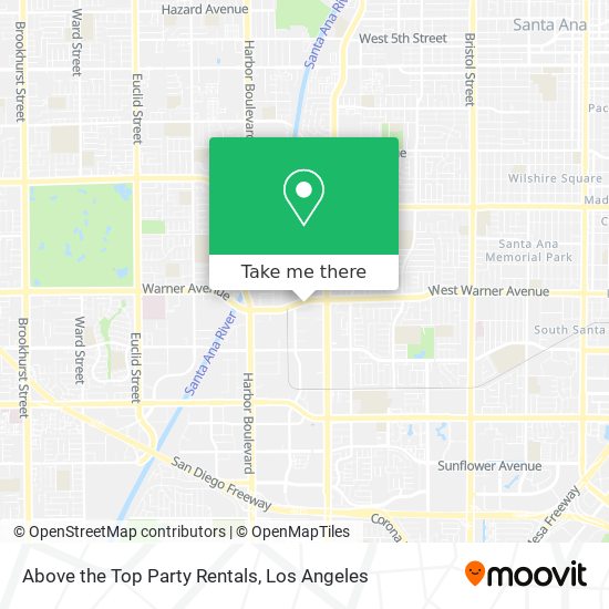 Above the Top Party Rentals map