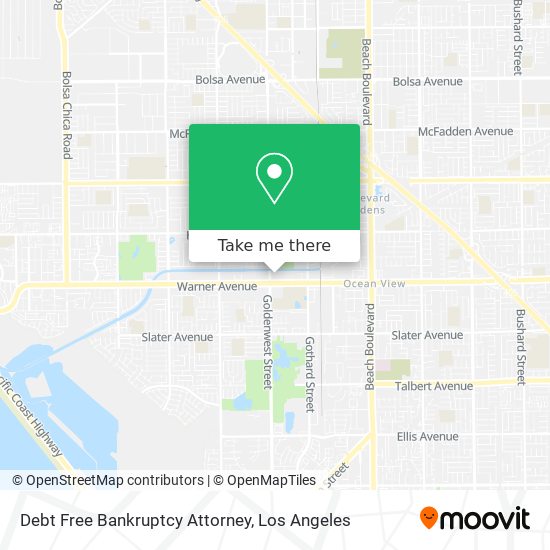 Debt Free Bankruptcy Attorney map