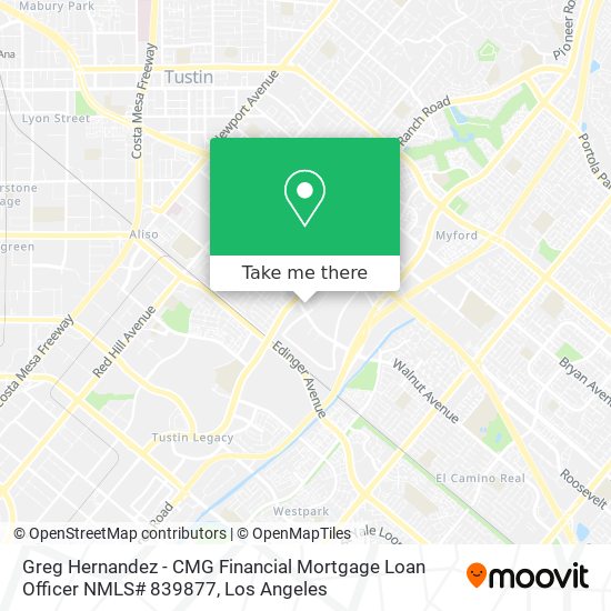 Mapa de Greg Hernandez - CMG Financial Mortgage Loan Officer NMLS# 839877