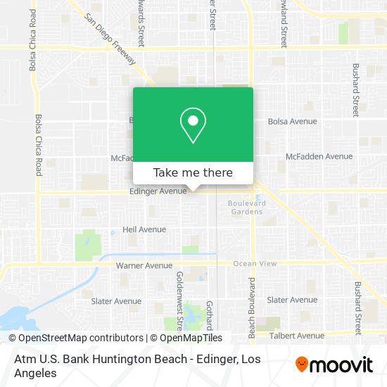 Atm U.S. Bank Huntington Beach - Edinger map