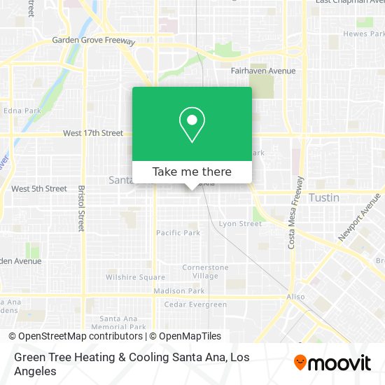 Green Tree Heating & Cooling Santa Ana map