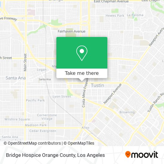 Bridge Hospice Orange County map