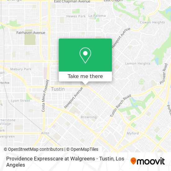 Providence Expresscare at Walgreens - Tustin map