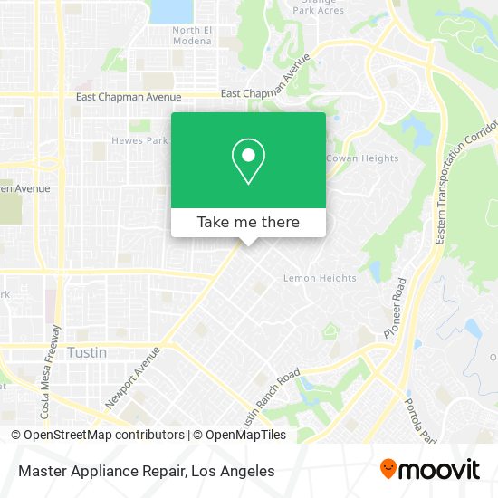 Master Appliance Repair map