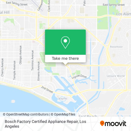Mapa de Bosch Factory Certified Appliance Repair