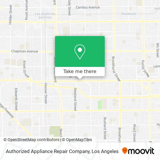 Authorized Appliance Repair Company map