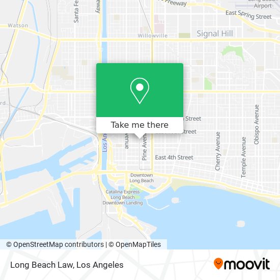 Long Beach Law map