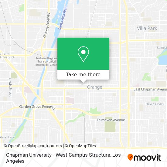 Chapman University - West Campus Structure map