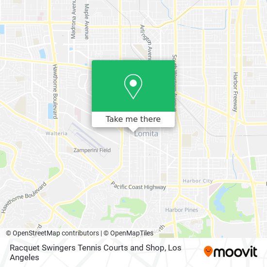 Racquet Swingers Tennis Courts and Shop map