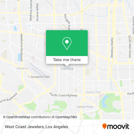 West Coast Jewelers map