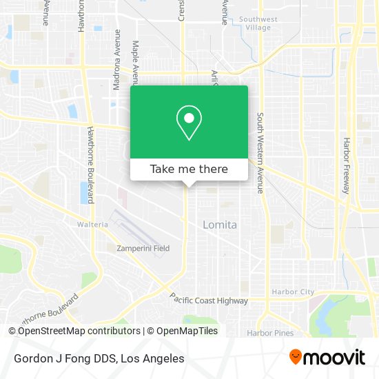 Mapa de Gordon J Fong DDS