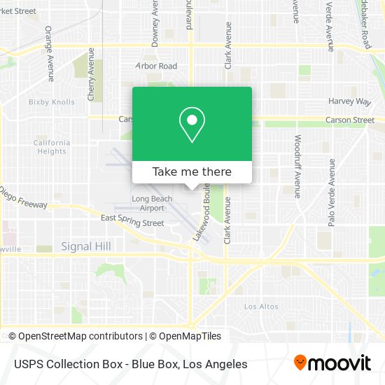 USPS Collection Box - Blue Box map