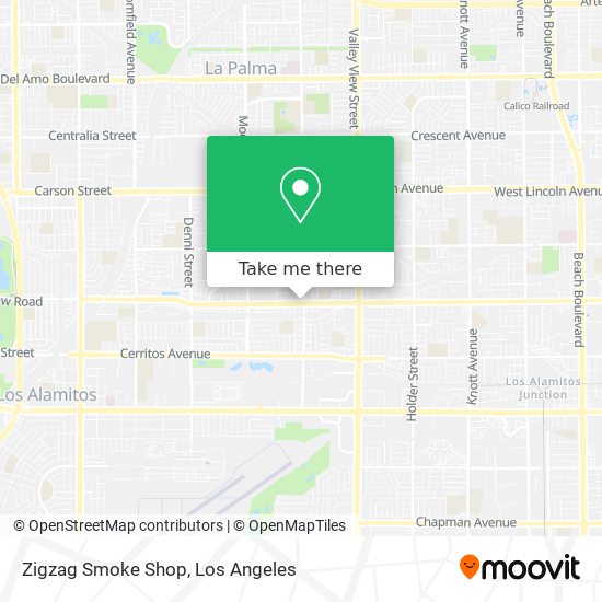 Zigzag Smoke Shop map
