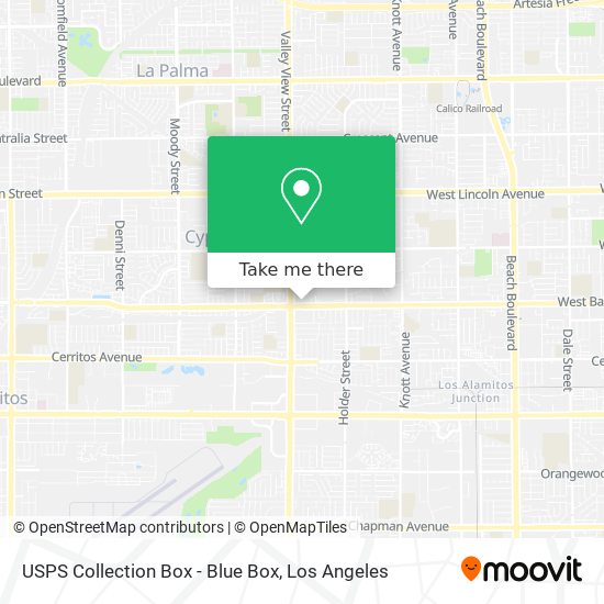 USPS Collection Box - Blue Box map