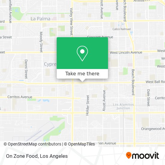 On Zone Food map