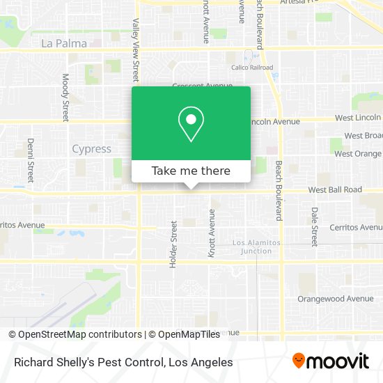 Richard Shelly's Pest Control map