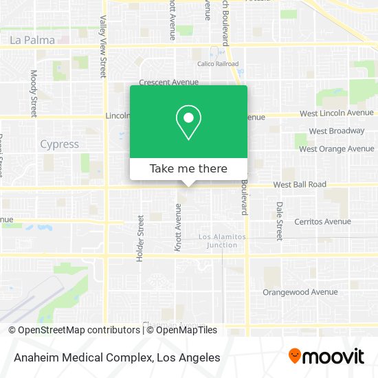 Mapa de Anaheim Medical Complex