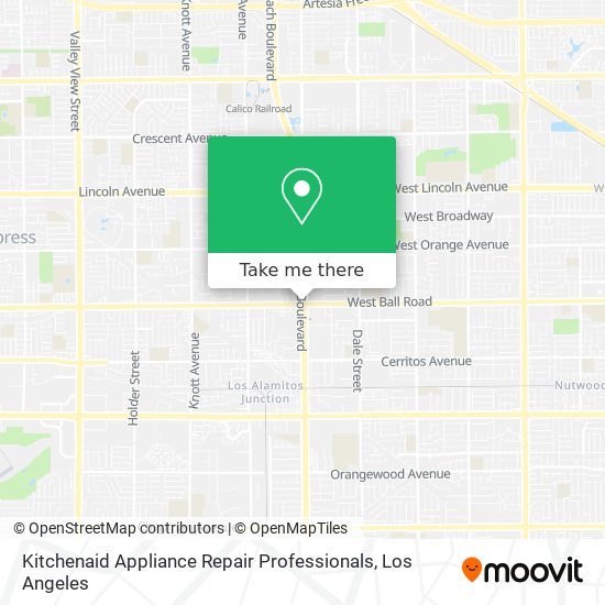 Mapa de Kitchenaid Appliance Repair Professionals