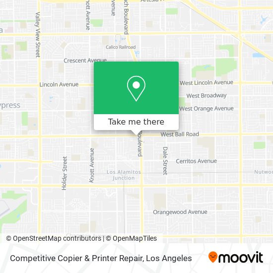 Competitive Copier & Printer Repair map