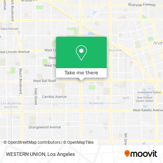 WESTERN UNION map