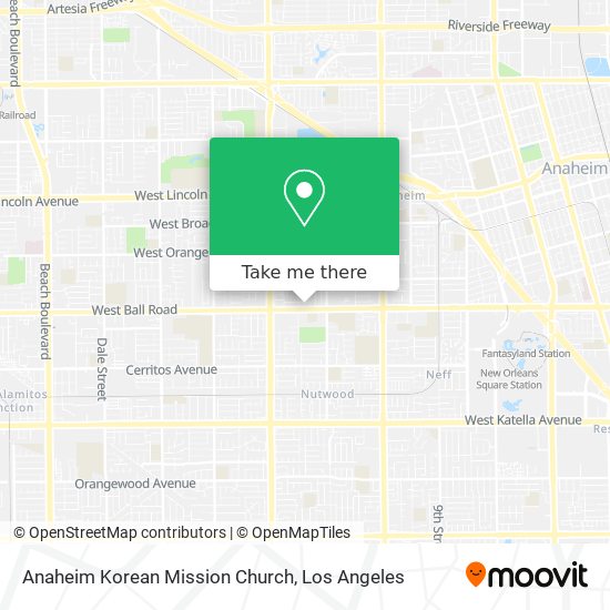 Mapa de Anaheim Korean Mission Church