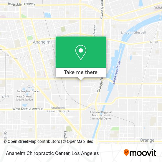 Mapa de Anaheim Chiropractic Center