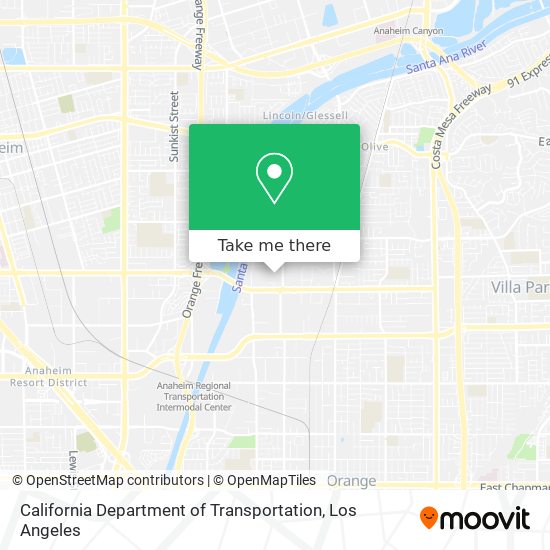 California Department of Transportation map