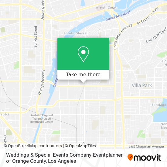 Weddings & Special Events Company-Eventplanner of Orange County map