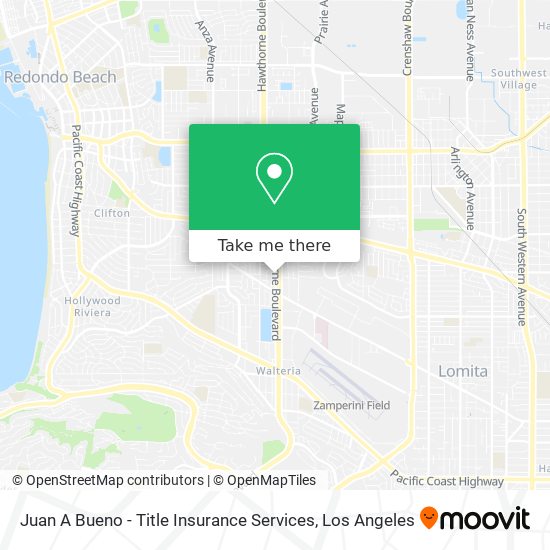 Juan A Bueno - Title Insurance Services map