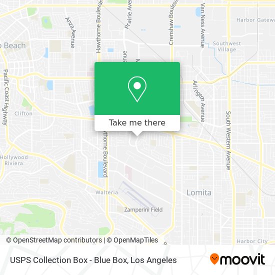 USPS Collection Box - Blue Box map