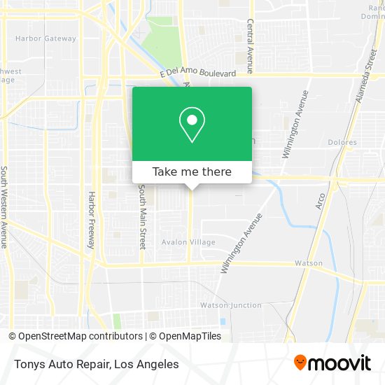 Mapa de Tonys Auto Repair