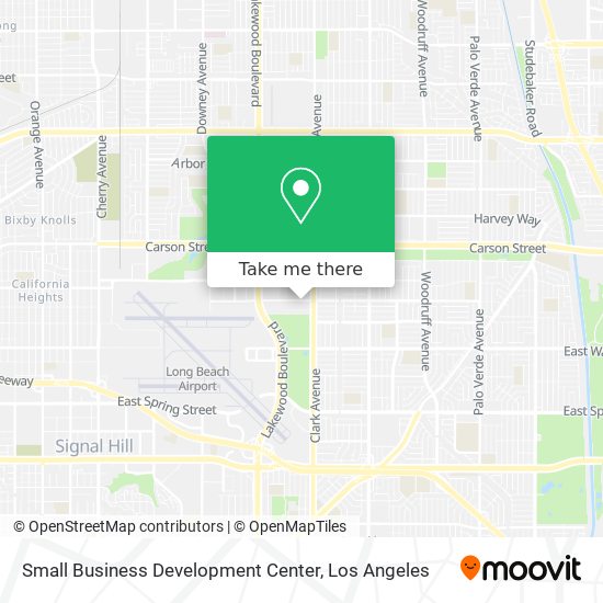 Small Business Development Center map