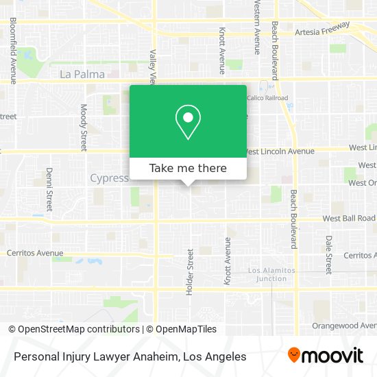 Personal Injury Lawyer Anaheim map