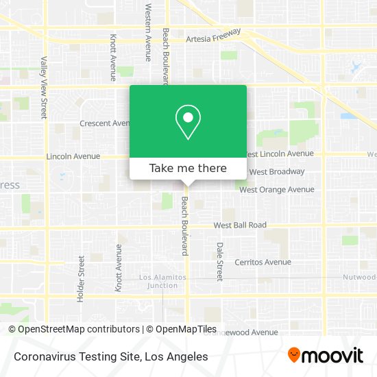 Mapa de Coronavirus Testing Site