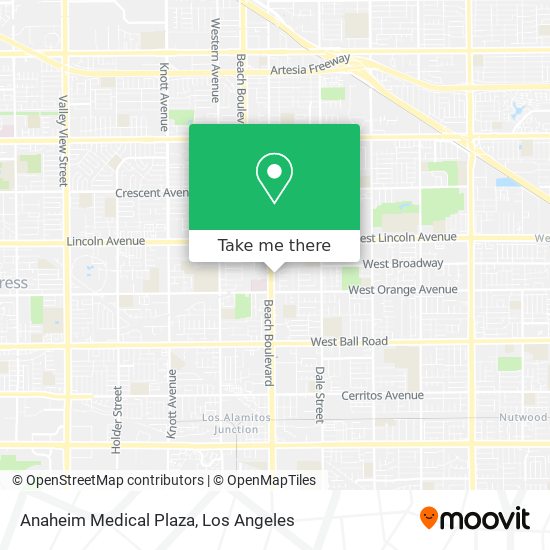 Mapa de Anaheim Medical Plaza