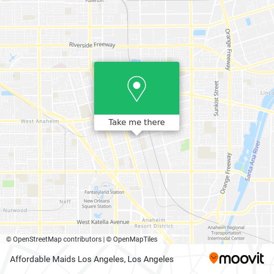 Affordable Maids Los Angeles map