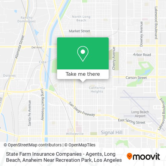State Farm Insurance Companies - Agents, Long Beach, Anaheim Near Recreation Park map